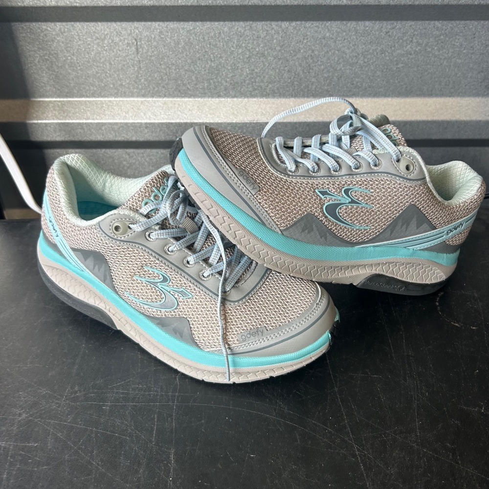Gravity Defyer Ion Walking Shoes Womens 8.5 Grey Blue VersoShock Athletic Shoes